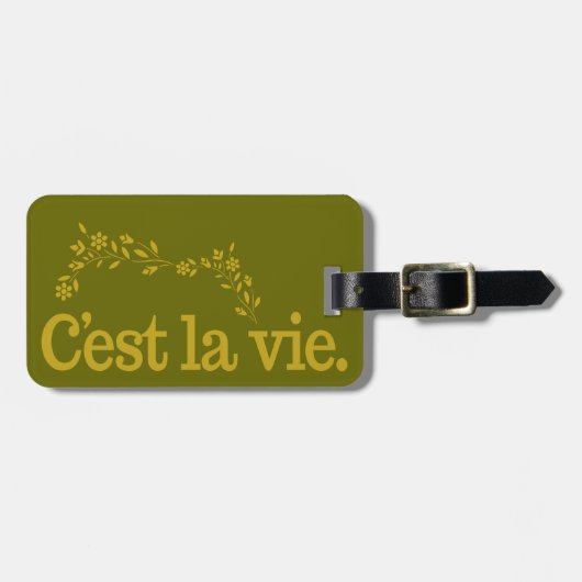 C'est La Vie custom label Bagagelabel (Voorkant horizontaal)