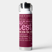 C'est La Vie Custom Name Waterfles (Voorkant)