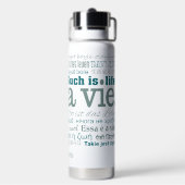 C'est La Vie Custom Name Waterfles (Achterkant)