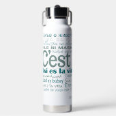 C'est La Vie Custom Name Waterfles (Voorkant)