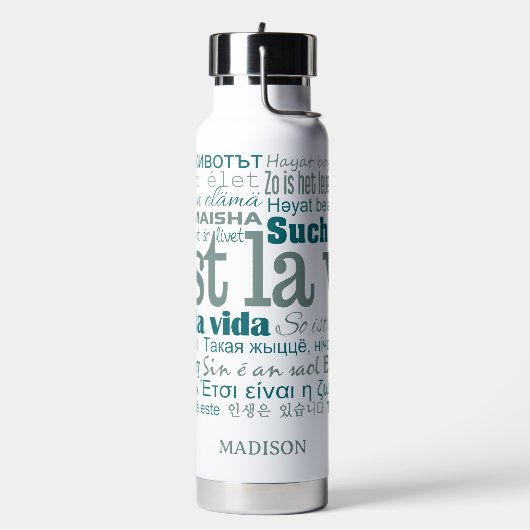C'est La Vie Custom Name Waterfles (Links)