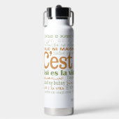 C'est La Vie Custom Name Waterfles (Voorkant)