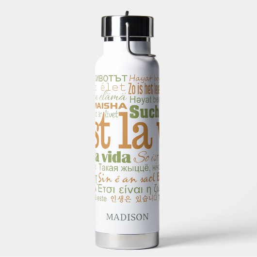 C'est La Vie Custom Name Waterfles (Links)