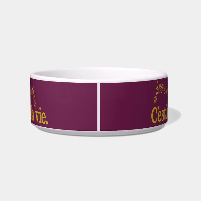 C'est La Vie custom pet bowl Voerbakje (Achterkant)