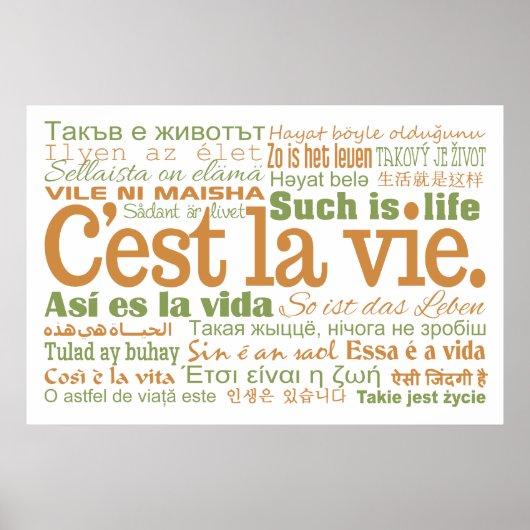 C'est La Vie custom poster (Voorkant)