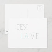 C'est La Vie - Dat is het leven Briefkaart (Voorkant / Achterkant)