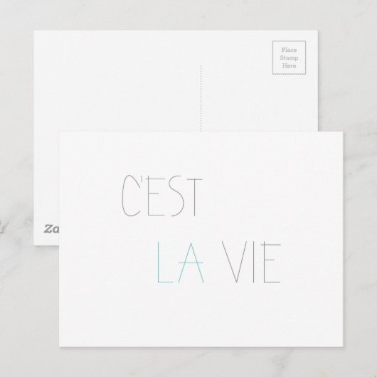 C'est La Vie - Dat is het leven Briefkaart (Voorkant / Achterkant)