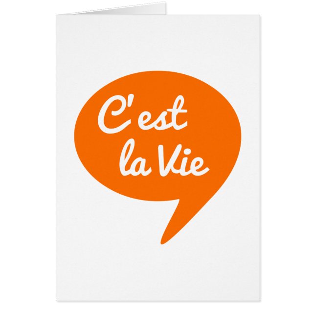 C'est la vie, "dat is leven" franse woordkunst, te (Voorkant)