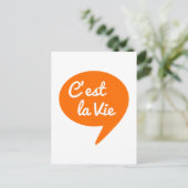 C'est la vie, "dat is leven" franse woordkunst, te briefkaart (Staand voorkant)