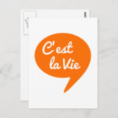 C'est la vie, "dat is leven" franse woordkunst, te briefkaart (Voorkant / Achterkant)