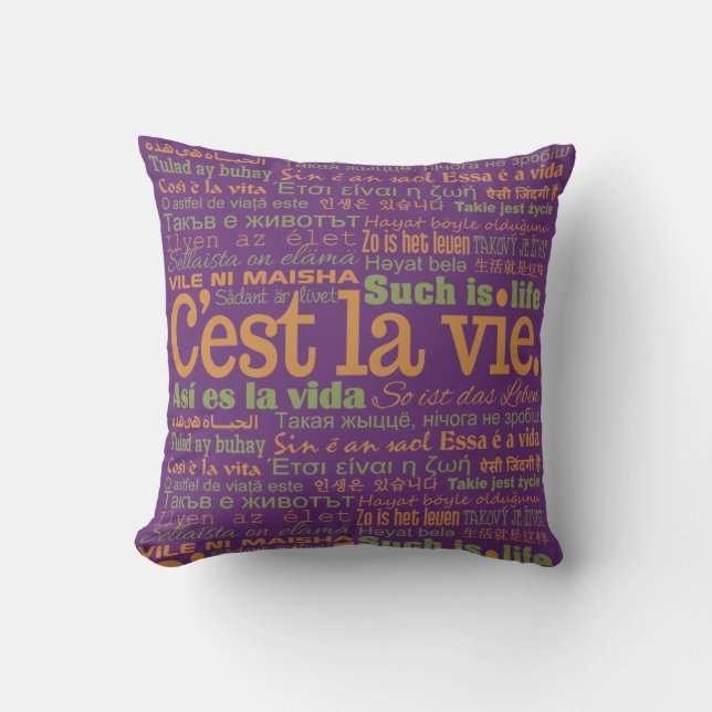 C'est La Vie douane gooit kussens (Voorkant)