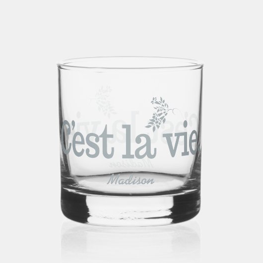 C'est La Vie douanenaam Whisky Glas (Achterkant)