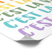 C'est La Vie | Frans Gezegde | Rainbow-pastel Poster (Hoek)