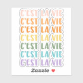 C'est La Vie | Frans Gezegde | Rainbow-pastel Sticker (Vel)