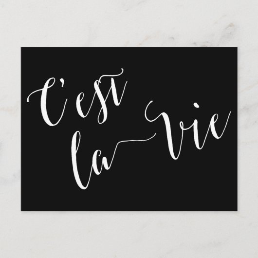C'est la Vie French Calligraphy Briefkaart (Voorkant)