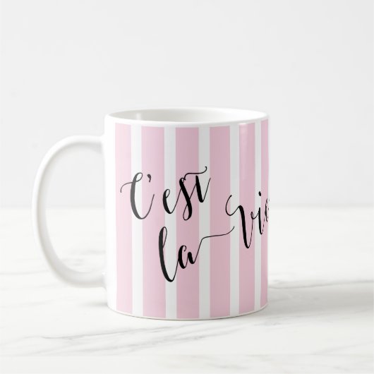 C'est la Vie French Calligraphy Koffiemok (Links)