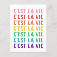 C'est La Vie French Gezegde in Rainbow Lettering