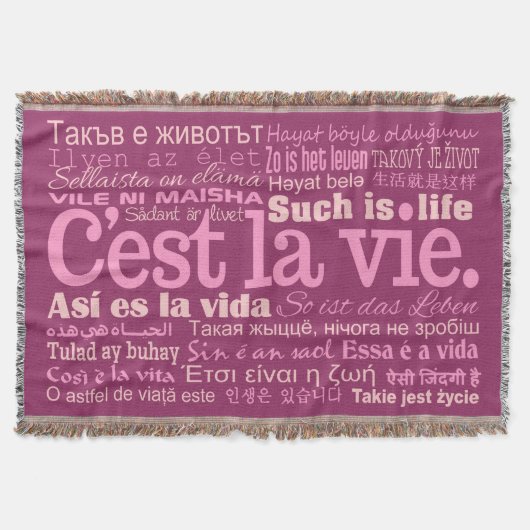 C'est La Vie goot deken (Voorkant)