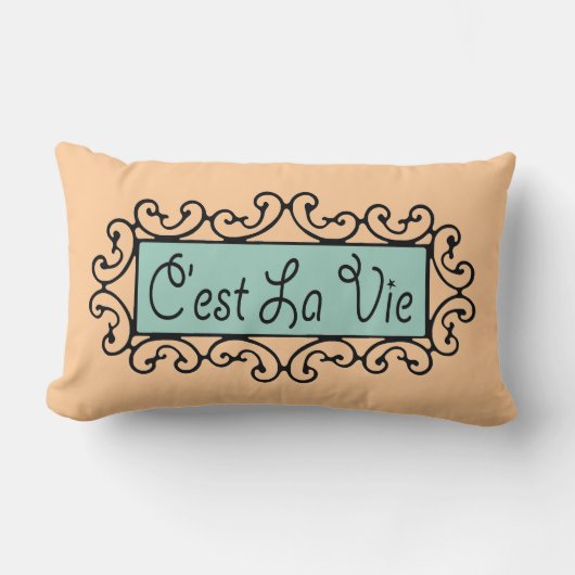 C'est La Vie ~ Lumbar 13x21 Kussen (Voorkant)