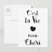 C'est la Vie mon Chéri Briefkaart (Voorkant / Achterkant)