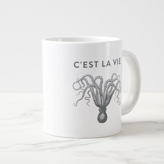 C'EST LA VIE Octopus Coffee Mok (Voorkant rechts)