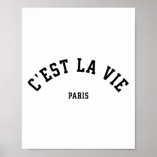Cest La Vie Paris Frankrijk Vrouwen Mannen  Zomer Poster