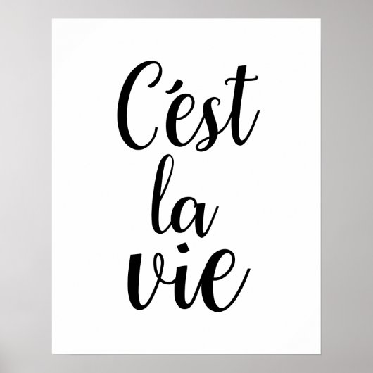 C'est La Vie Poster (Voorkant)
