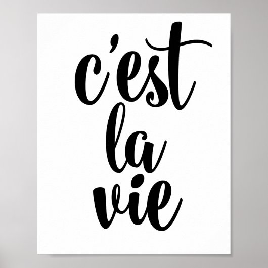 C'est la vie poster (Voorkant)