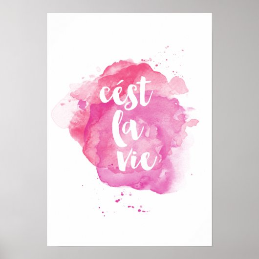 Cest la vie waterverf poster (Voorkant)