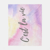 Cest La Vie "Zo'n leven" Frans Gezegde Fleece Deken (Voorkant)