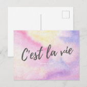 CEST LA VIE "Zo'n leven is het Franse gezegde" Briefkaart (Voorkant / Achterkant)
