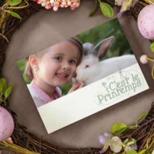 C'est le printemps - foto toevoegen briefkaart