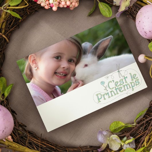 C'est le printemps - foto toevoegen briefkaart
