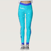 C'EST NOEL / Snowman Kerstmis (Jouw naam) Leggings (Voorkant)