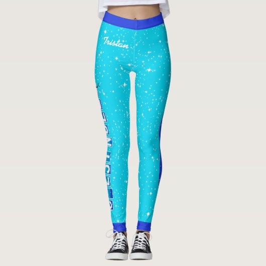 C'EST NOEL / Snowman Kerstmis (Jouw naam) Leggings (Voorkant)