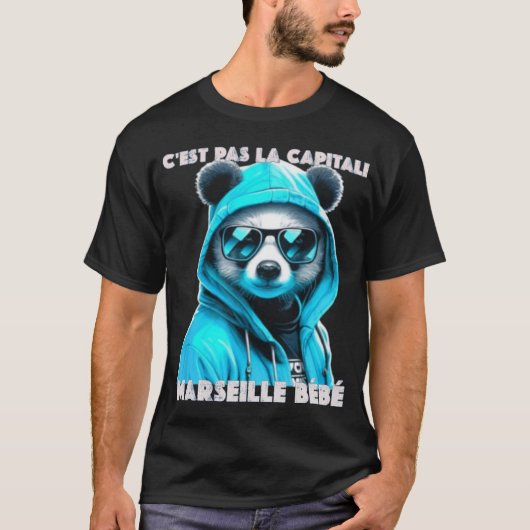C'est pas la capitale c'est marseille bébé marseil t-shirt (Voorkant)