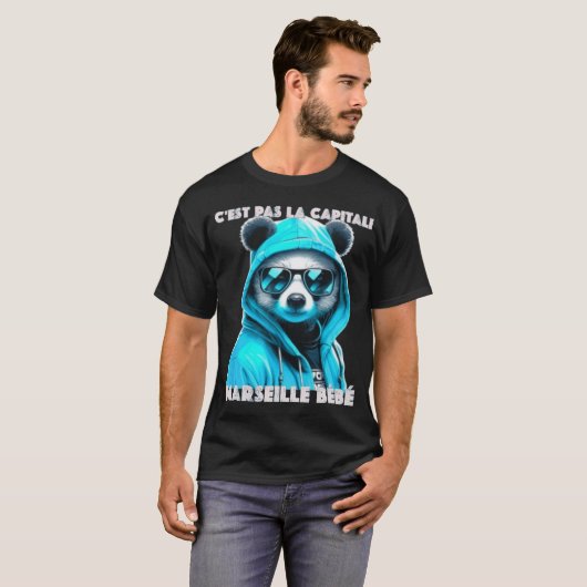 C'est pas la capitale c'est marseille bébé marseil t-shirt (Voorkant volledig)