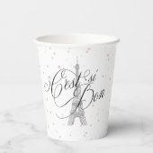 C'est si Bon Parijse Zoet 16 Roze Wit ID1162 Papieren Bekers (Achterkant)