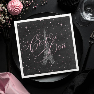 C'est si Bon Parijse Zoet 16 Roze Zwart ID1162 Servet