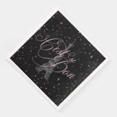 C'est si Bon Parijse Zoet 16 Roze Zwart ID1162 Servet (Hoek)