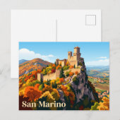 Cesta-toren San Marino Briefkaart (Voorkant / Achterkant)