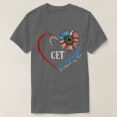 CET Certified Ekg Tech USA Sunflower Stethoscope H T-shirt (Design voorkant)
