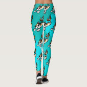 CET KITTY CAT TURQUOISE LEGGINGS KUSTMATERIAAL (Achterkant)