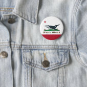 Cetacea Republic Whale Flag Rorqual Ronde Button 5,7 Cm (In situ)