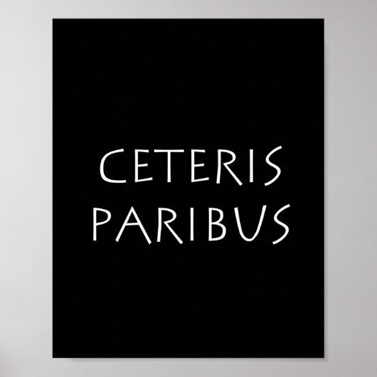 Ceteris paribus poster (Voorkant)
