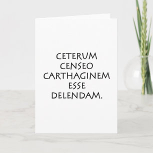 Ceterum censeo Carthaginem esse delendam Kaart