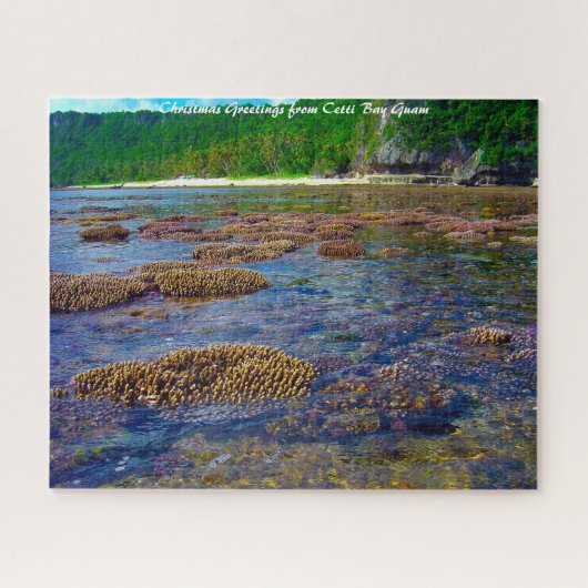 Cetti Bay Guam. kerstcadeautjes Legpuzzel (Horizontaal)