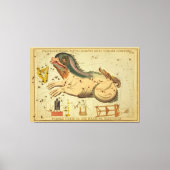 Cetus -  Astronomisch Star Chart Afbeelding Canvas Afdruk (Voorkant)