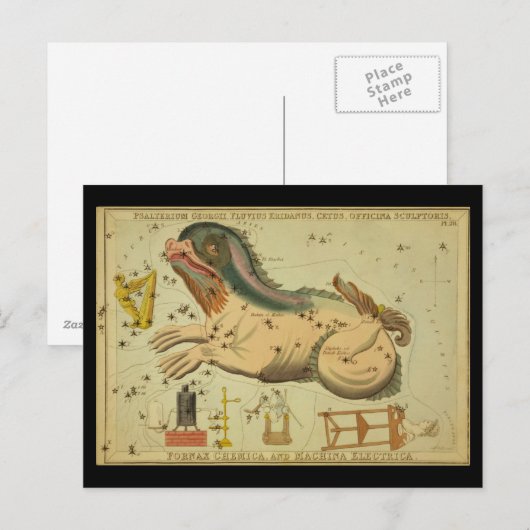 Cetus, Fornax Chemica, Machina Electrica, enz. Briefkaart (Voorkant / Achterkant)