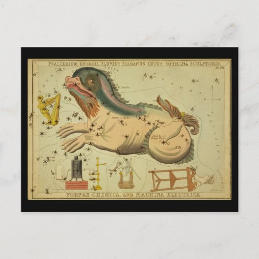 Cetus, Fornax Chemica, Machina Electrica, enz. Briefkaart (Voorkant)